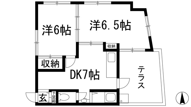 【間取り】 | CREA中筋山手C