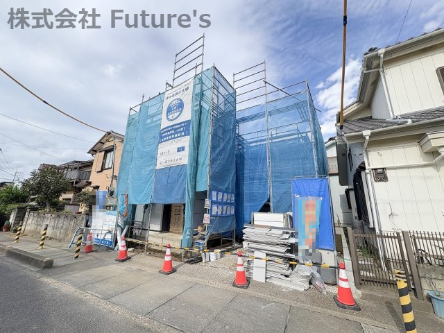 三郷市上口1丁目　新築戸建　全1棟の外観|現地の写真になります。