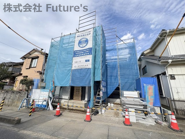 三郷市上口1丁目　新築戸建　全1棟の外観|現地の写真になります。