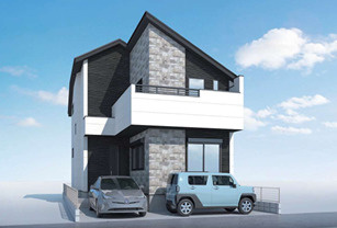 【仲介手数料無料】清瀬市元町１６期　全１棟　清瀬市の新築なら西武ハウジングの外観パース