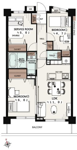 ライオンズマンション吉祥寺南の間取り