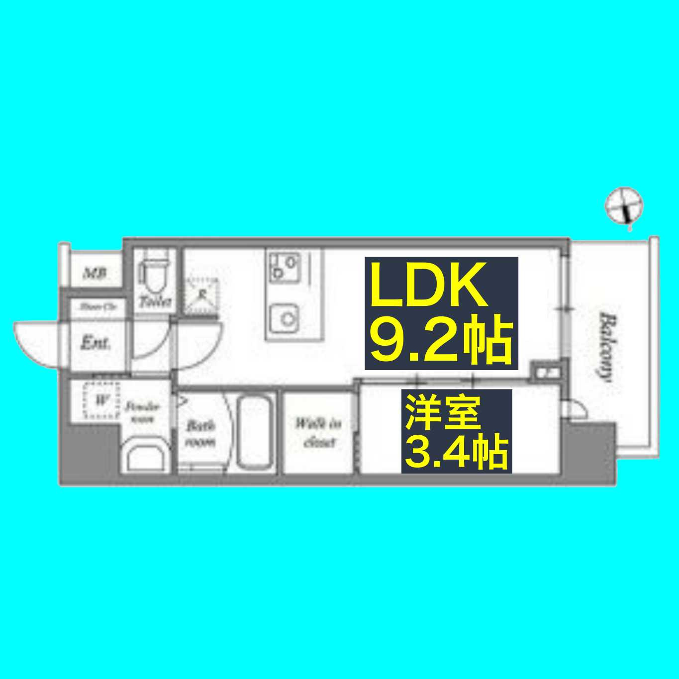 アドバンス名古屋ブランシュの間取り
