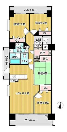 【間取り】 | アーサー六ツ門プレミアムタワー