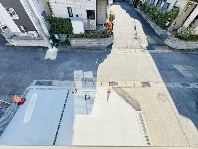 松戸市西馬橋５丁目新築戸建【旭町小学校：6分】の展望|バルコニーより南側眺望・南道路で日当たり良好♪