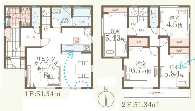 小田原市国府津　新築戸建　全5棟5号棟