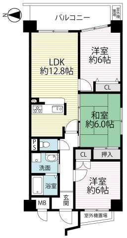 ◆室内リフォーム済◆阪急大宮駅・市営烏丸線四条駅・京福四条大宮駅まで徒歩１０分◆アルモード京都高辻の間取り