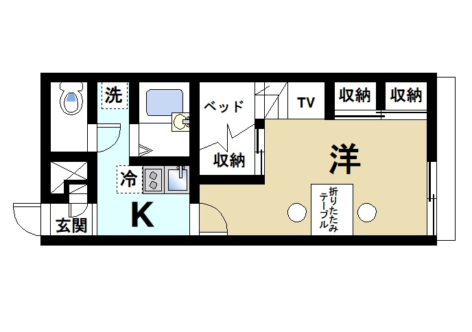 レオパレスブラッサム木津の間取り|間取りです