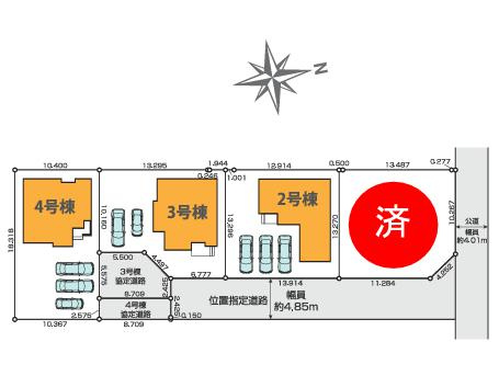 水戸市笠原町2期　新築戸建　3号棟の区画図