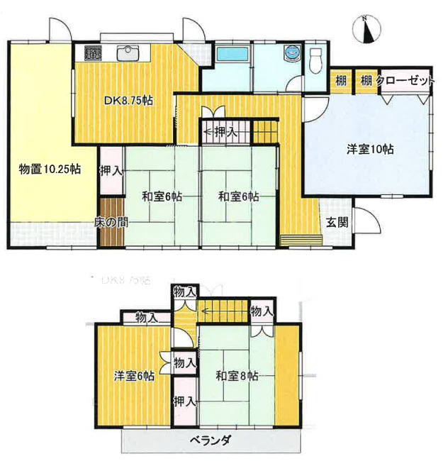 売中古住宅　東海村村松の間取り
