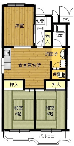 宝塚市安倉南３丁目の賃貸マンションの間取り