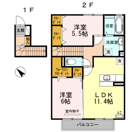 コンフォーティア三城の間取り