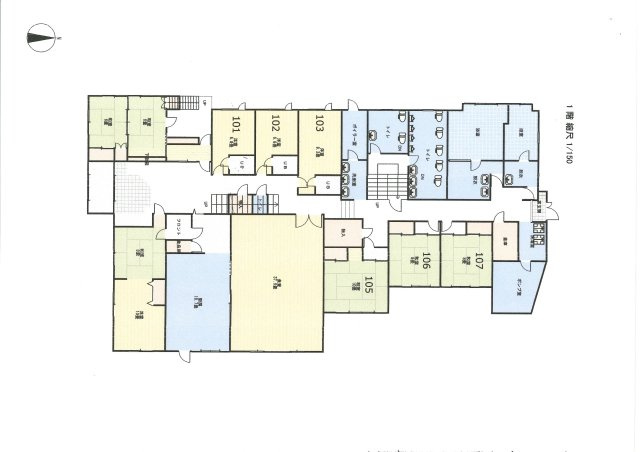 南箕輪村　売り旅館の間取り|1階間取り