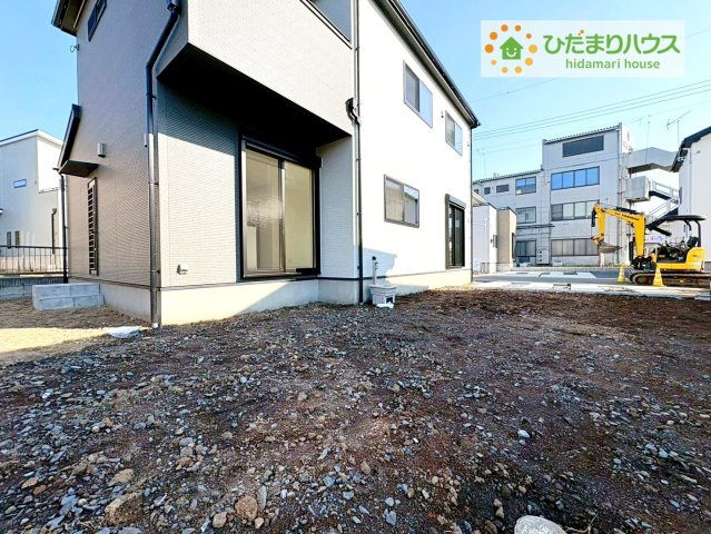 いろどりアイタウン那珂市杉　新築戸建　4号棟の庭|お庭が広く、家庭菜園やガーデニングなども楽しめます♪