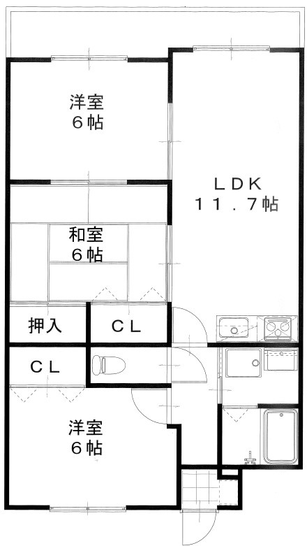パークサイド甲西の間取り