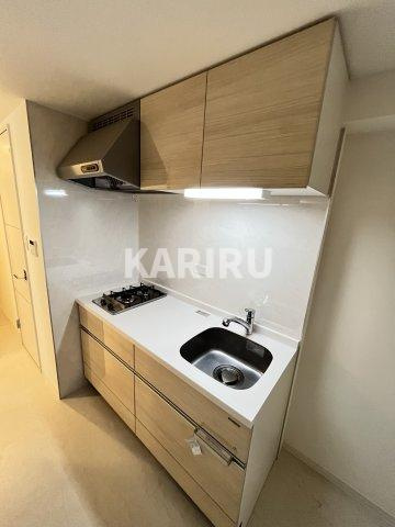 ボーベル玉造のキッチン|コンパクトなキッチンで掃除もラクラク