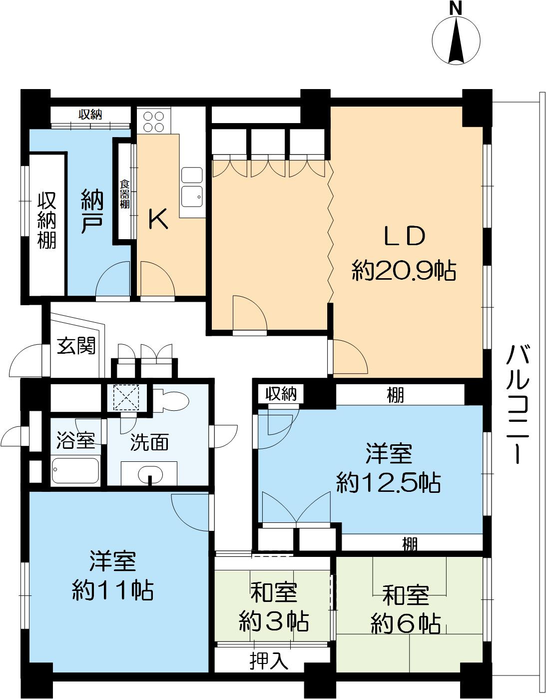芦屋サンプラザの間取り