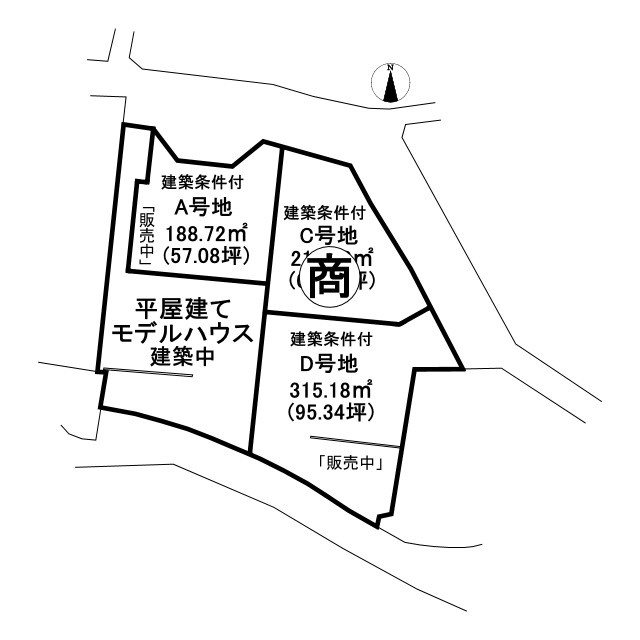 売土地　大井町並河1丁目の区画図