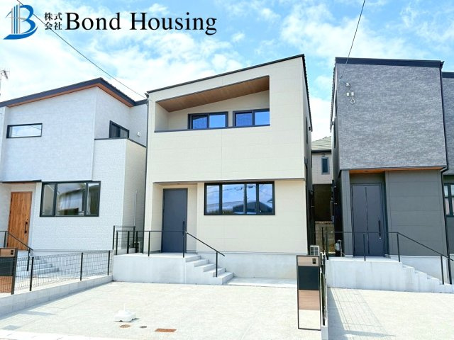 LDKは広々約19.5帖・お洒落な外観　福吉台　全３棟　2号棟の外観