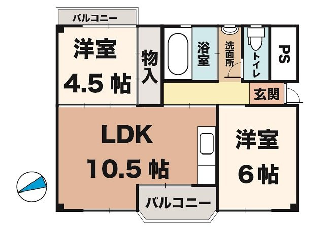 福田ハイツの間取り