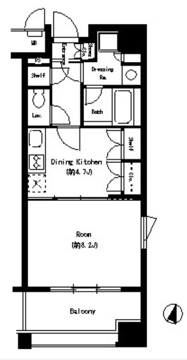 大阪市西区靱本町３丁目の賃貸マンションの間取り