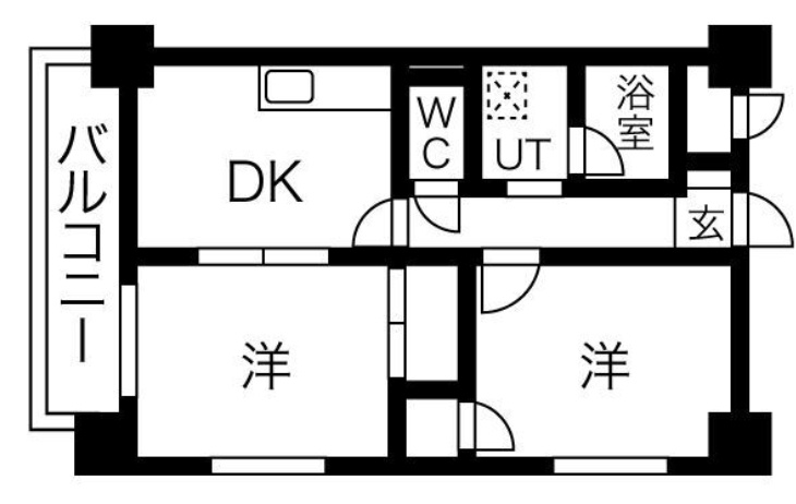 大阪市西区新町２丁目の賃貸マンションの間取り