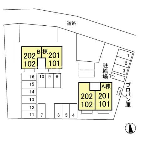 メゾン・ド・スリジエ　Ｂの区画図|高崎、前橋のお部屋探しはエンドスケープまで！お客様の理想お聞かせ下さい♪