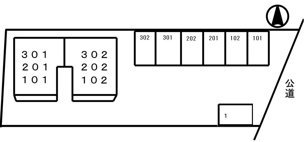 ポートヒルズＮの駐車場