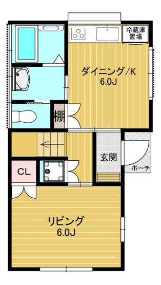 【外観】 | 大南1丁目　貸家 | 一階間取り
