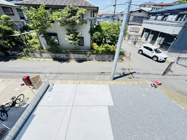 松戸市平賀新築戸建【殿平賀小学校：10分】の展望|バルコニーより道路側眺望