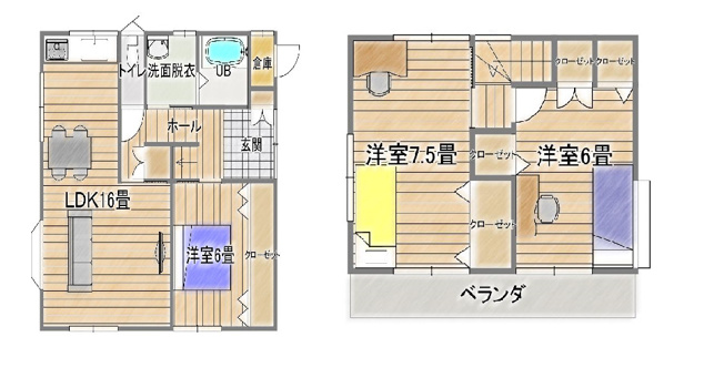 【間取り】 | 糸島市神在東3丁目　戸建て