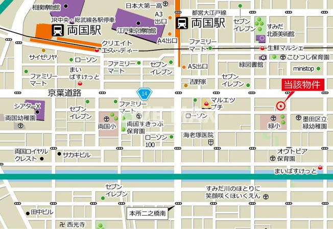 【地図】Skuld墨田緑