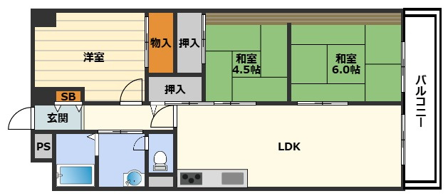 中崎コーポの間取り