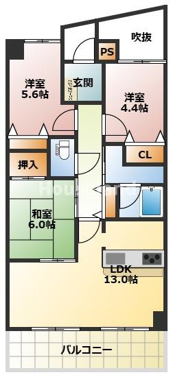 クローバーメゾン狐島の間取り