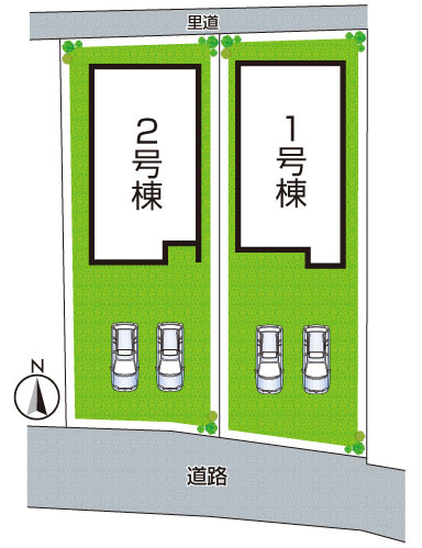 泉佐野市岡本　新築一戸建ての区画図|全２区画