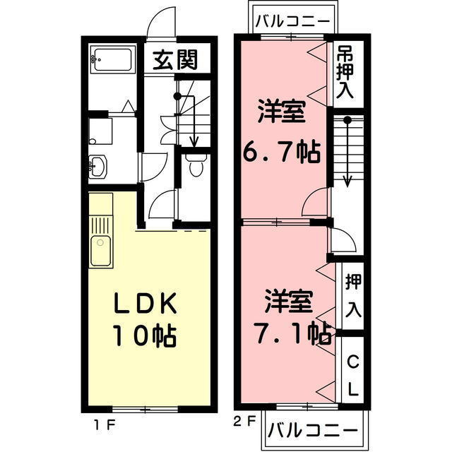岐阜市柳津町上佐波５丁目のアパートの間取り