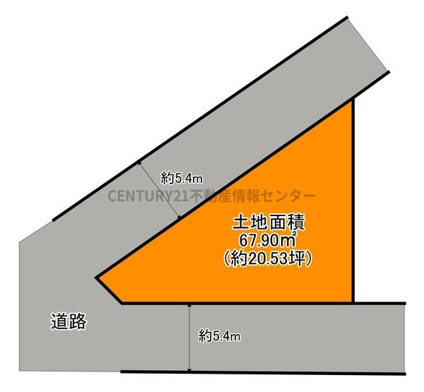 【土地図】 | 千島１丁目売土地 | 二方接道角地