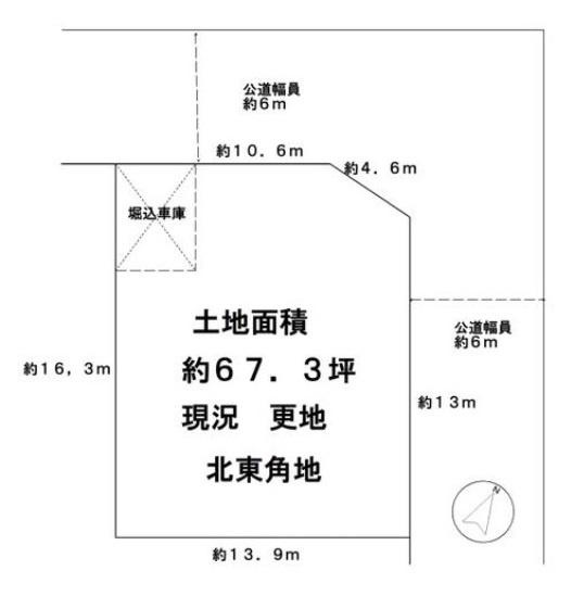 桜井市朝倉台西２丁目の売地の土地図