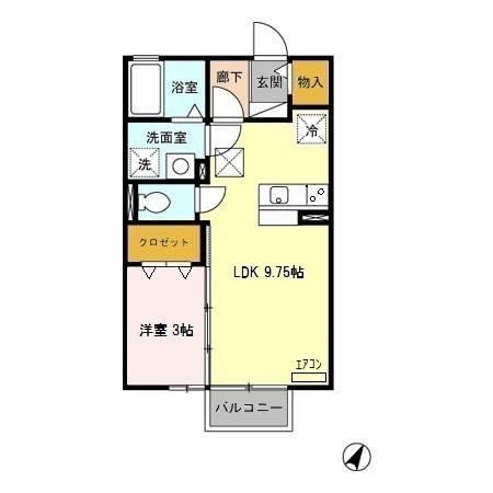 カンパーレ Aの間取り