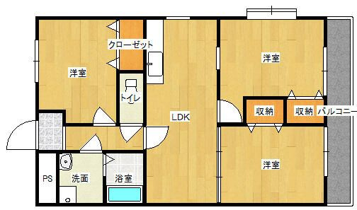 サンクレール本多聞の間取り