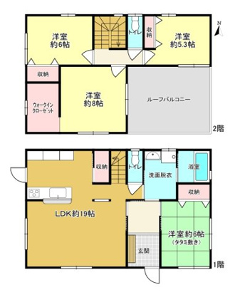 【間取り】 | 熱海市上多賀　戸建