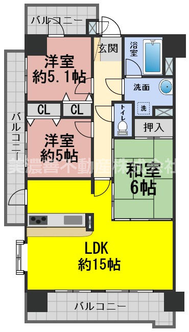 ６５７３７　ﾀﾞｲｱﾊﾟﾚｽ･ｽﾃｰｼｮﾝﾌﾟﾗｻﾞ新岐阜の間取り