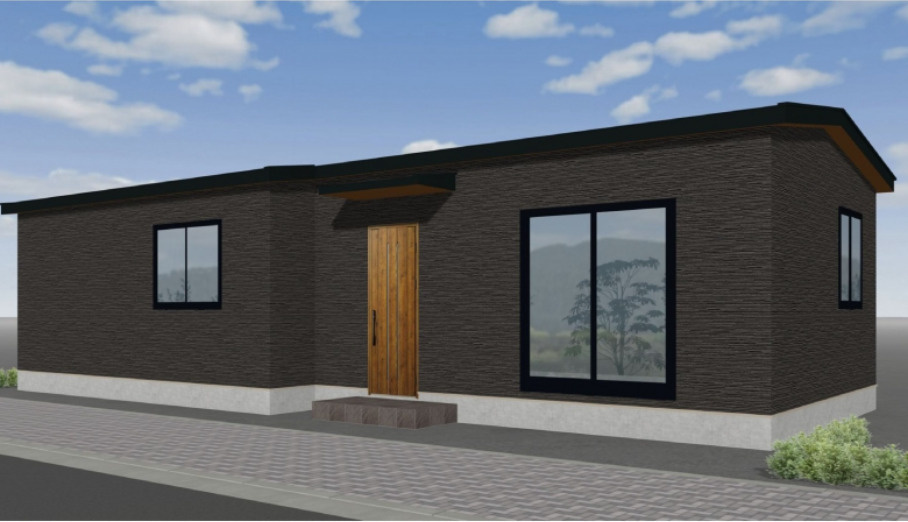 八戸市売市1丁目新築建売平屋　B棟の外観パース