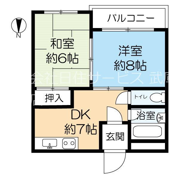 メゾンベストの間取り|間取りです