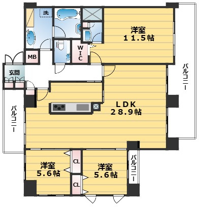レジディア御所東の間取り