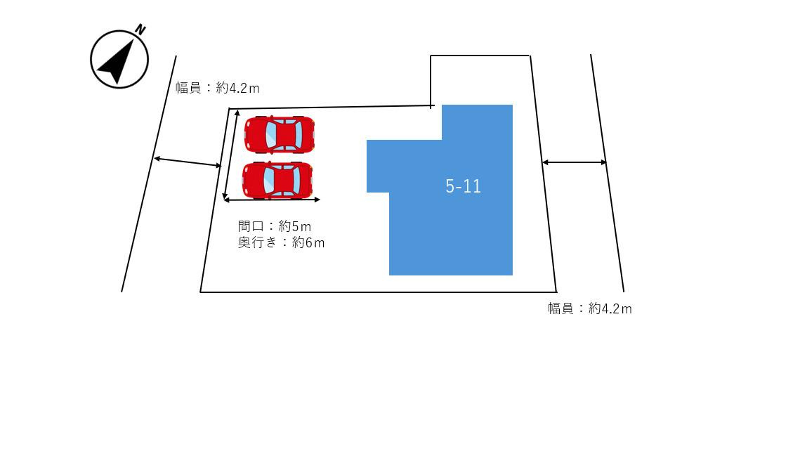 朝来市和田山町高生田戸建ての区画図