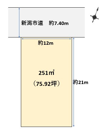 東区大山2丁目　土地の区画図