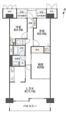 【間取り】 | 浅香山グリーンマンション（東浅香山小学校）