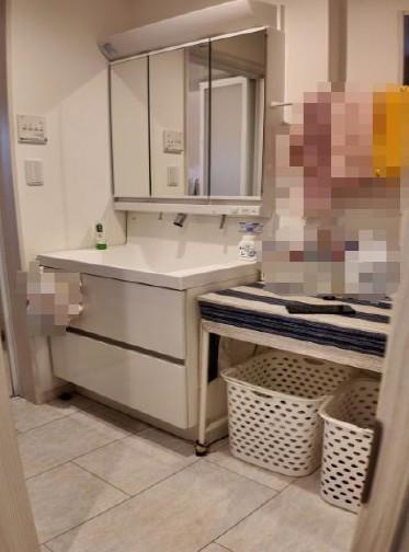 大田区南馬込　築浅中古戸建の独立洗面台|2025.07撮影