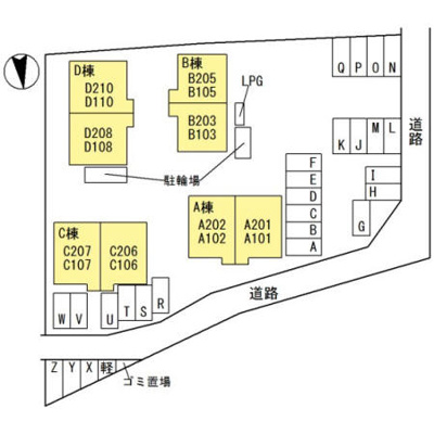 【区画図】 | ディアス八重Ｂ棟