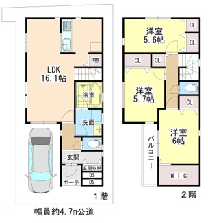 【間取り】 | ■茨木市西太田町■完成済新築戸建 | ■新築戸建（２０２５年１０月中旬完成）内覧可能
■JR東海道本線「茨木」駅バス約16分「五日市」停徒歩約7分　■JR東海道本線「総持寺」駅徒歩約22分